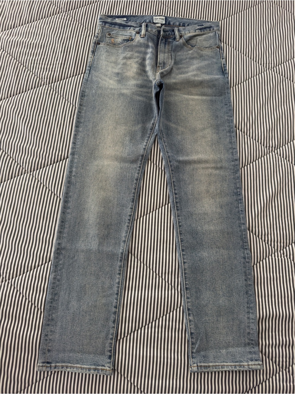 Todd Snyder Washed Light Blue Straight Jeans